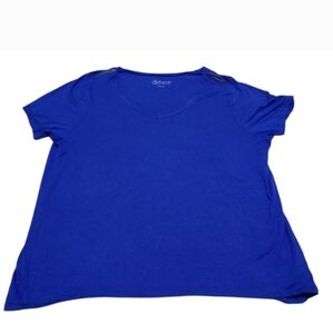 Women's Blue V-Neck Top